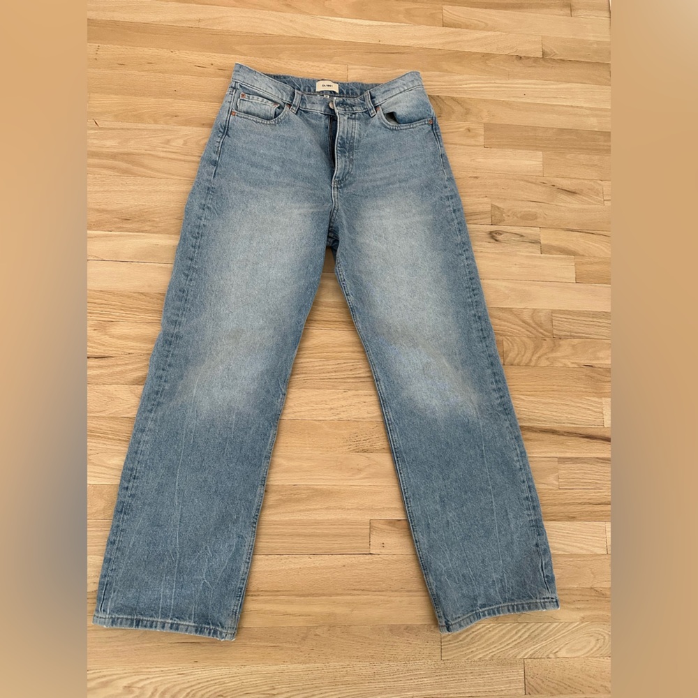 DL1961 Straight leg high waisted blue Jeans